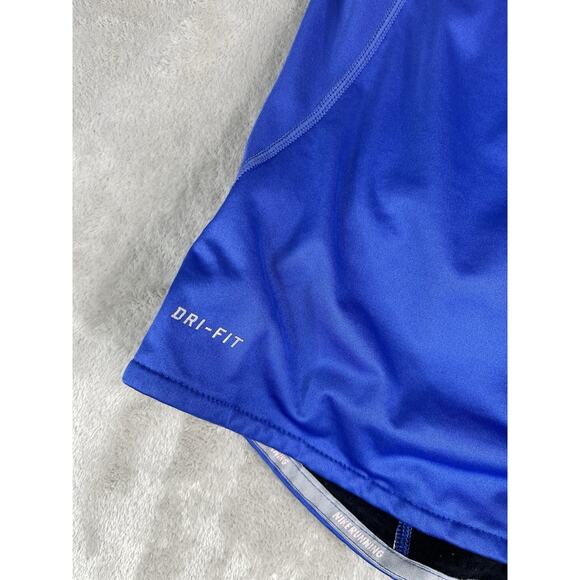 Nike Dri-Fit Women’s Full Zip Blue Athletic Jacket Size Med Thumb Holes Pockets - Picture 4 of 16